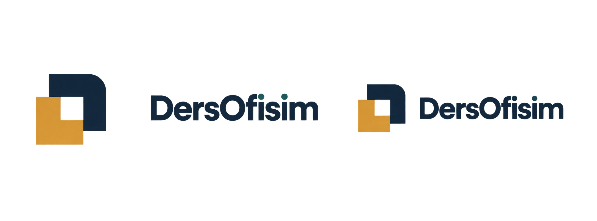 DersOfisim block and notch logo system concept