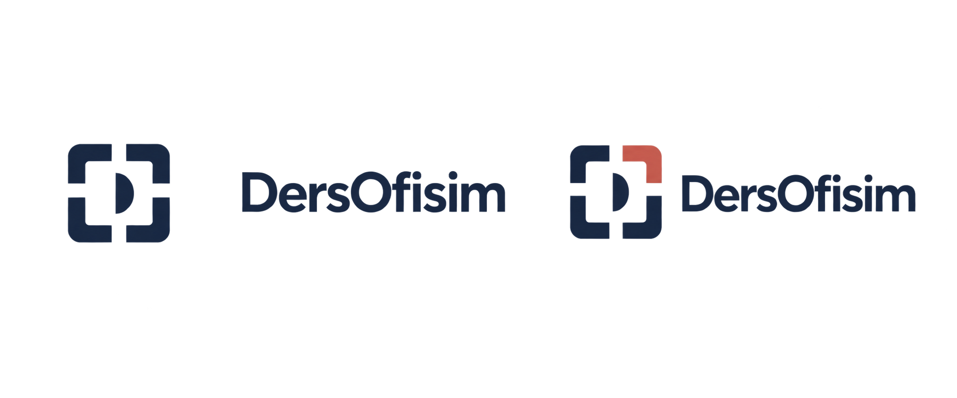 DersOfisim four-corner frame logo system concept