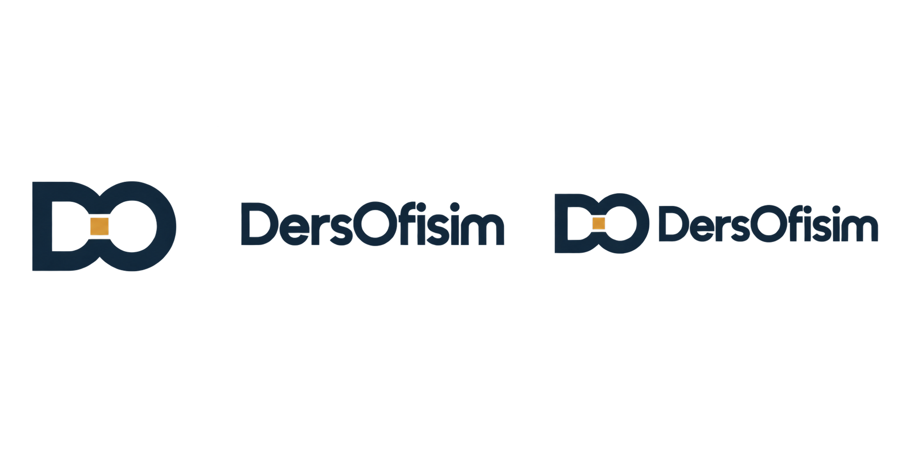DersOfisim typographic threshold logo system concept